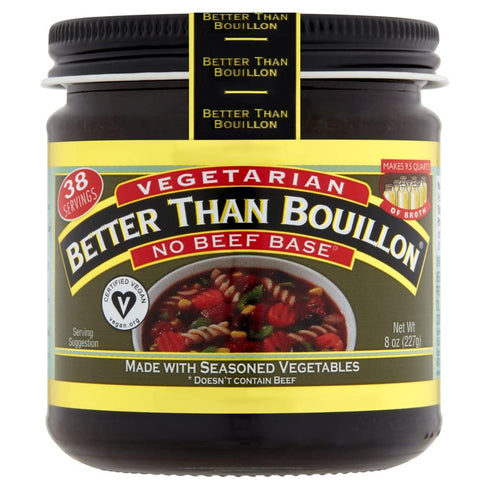 Pack, 1 1 8 (2 Better Than Bouillon Vegetarian Base Variety Jar of No Chicken Base & Jar of No Beef Base, Ounce Jars