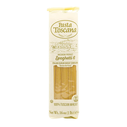 Pasta Toscana 16 oz (Pack 3, | Bronze Die Pasta | Italian Durum Wheat Semolina | Bronze die Pasta, of Spaghetti)