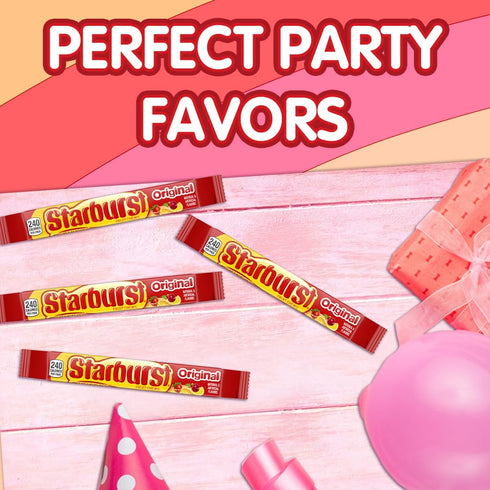 2.07 oz (36 Packs) STARBURST Original Full Size Fruit Chews Candy Bulk, Chewy Candy for Parties, Single