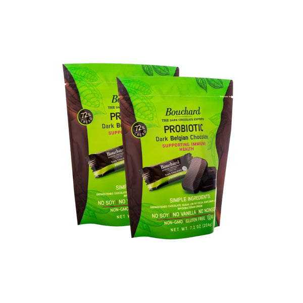 Bouchard Belgian Dark Chocolate Napolitains (72% Cacao) with Probiotics 7.2 OZ (204g)