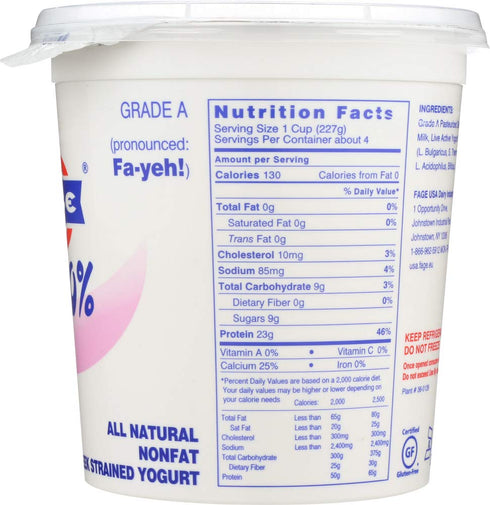 Fage 0% (NOT A CASE) Total Nonfat Greek Strained Yogurt