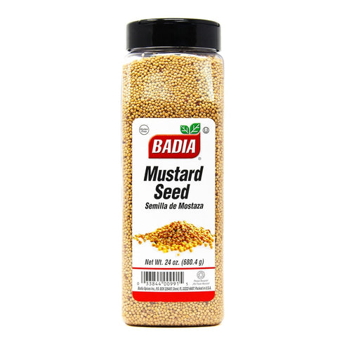 24 oz Badia Whole Mustard Seeds, Whole Spice for Pickling, Cooking, and Homemade Seasoning Blends