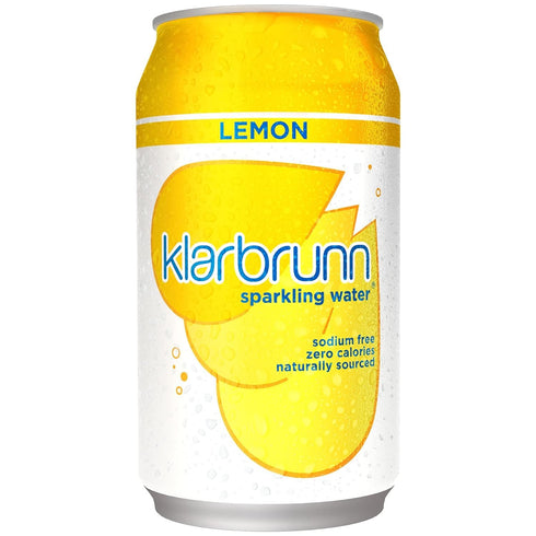 Klarbrunn 24 Pack Sparkling Water, Lemon