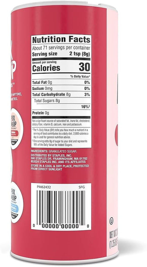 Pick Me Up Provisions 20 Oz 3 Pack Staples White Granulated Sugar Canister Pure Cane Sugar Coffee and Beverage