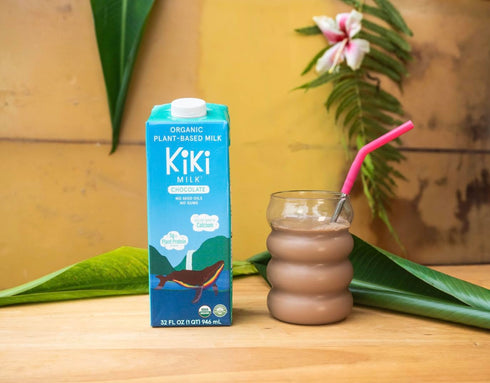 (32 oz Pack 6) Kiki Milk Plant Based Milk - Organic Chocolate Milk - Calcium & Magnesium Source - Gluten Free, Gum