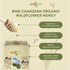 100% 17.6 Oz/1.1 Lbs, Oneroot Organic Canadian Wildflower Honey - Unheated & Creamed - Nutrient-Rich, Natural Sweetener