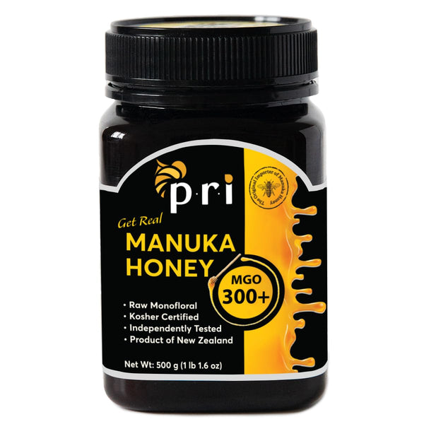 P.R.I Manuka Honey MGO 300+, ElevatedPotency Monofloral New Zealand Honey, CoolProcessed &