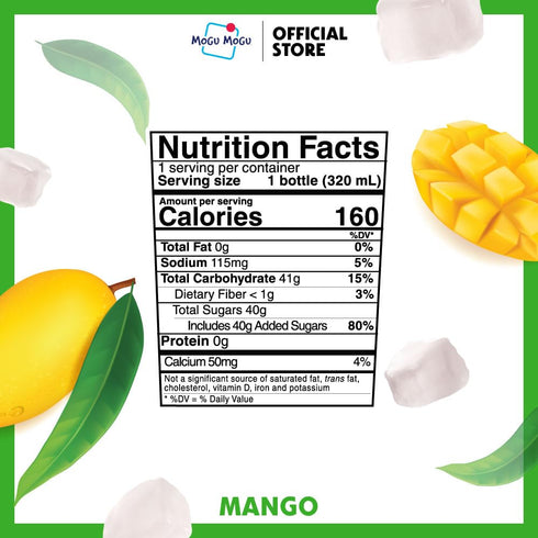 6 Pack 10.82 oz Mogu Mogu Mango Juice Drink with Nata de Coco (Coconut Jelly) Chewy Fruit Beverage for Kids & Adults