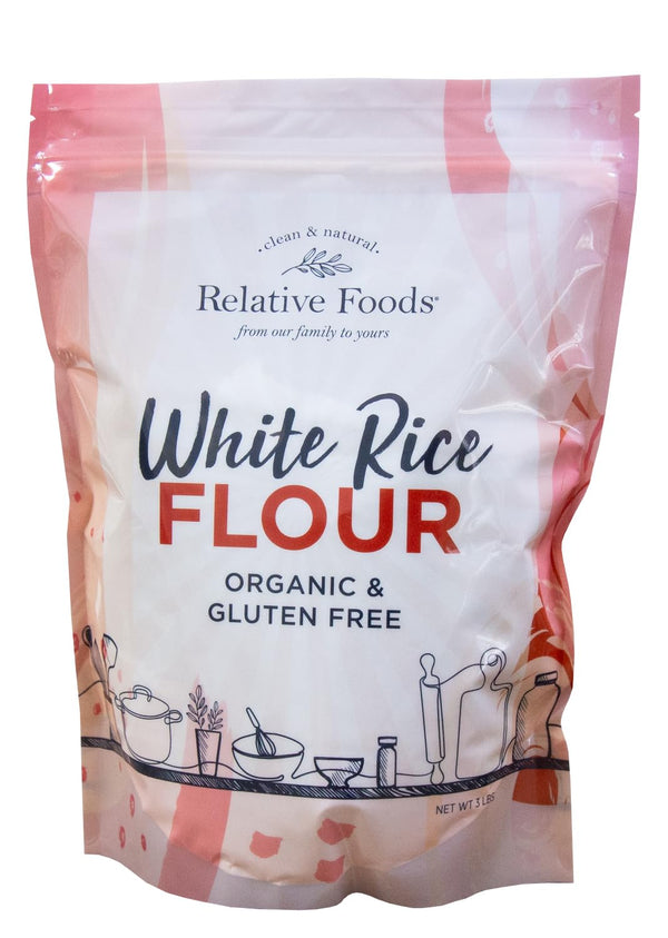 Relative Foods Long Grain White Rice flour gluten Free. (48 oz) -