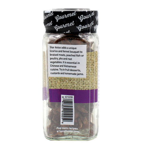 The Spice Hunter Whole Star Anise, 0.6-Ounce Jar