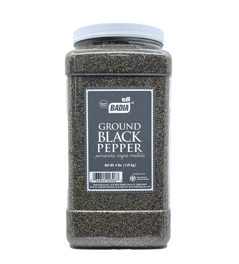 Badia Ground Black Pepper, 4 Pound Premium Seasoning for Cooking & Freshly