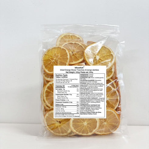 17.63oz/500g Mkostlich Dried Orange Slices Bulk, Dehydrated Orange Slice, Natural Dried Citrus Slices
