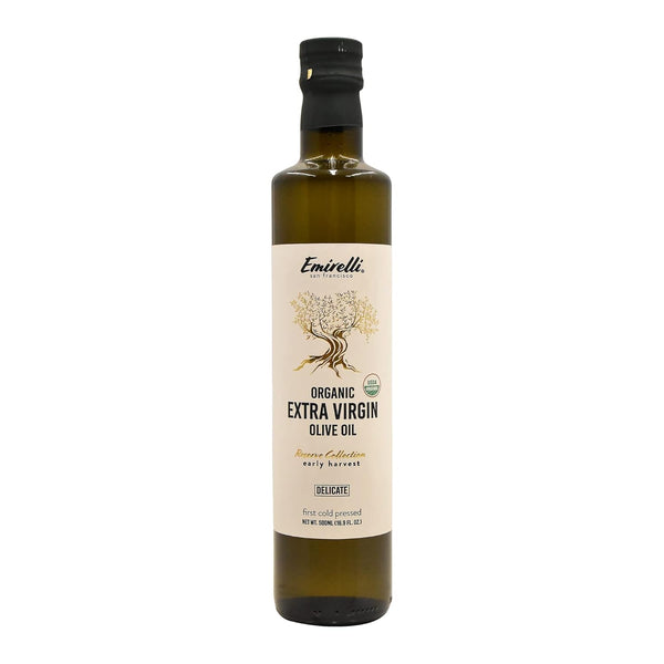 Emirelli Organic Extra Virgin Olive Oil - USDA Certified, Rich in Polyphenols,