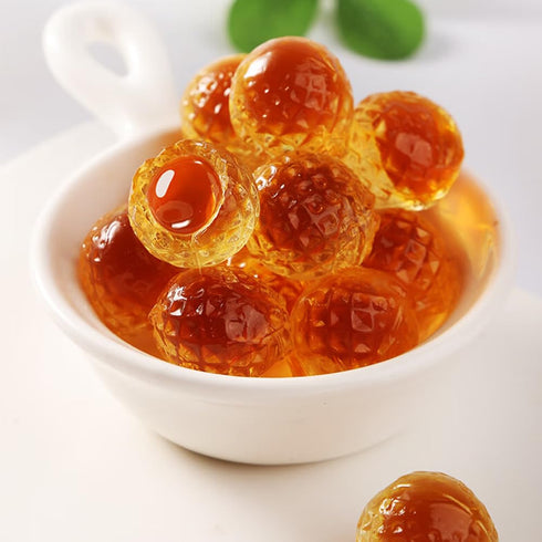 SIJIYUNLI gummies 200g/7.05oz -Sandwich pear jelly Flowing Soft Candy, eating one is equivalent to drinking a cup
