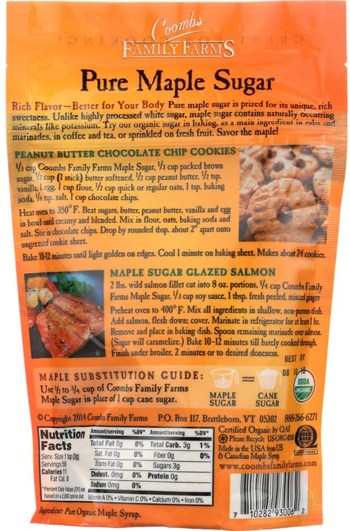 Coombs Family Farms 6 Oz Organic Pure Maple Sugar