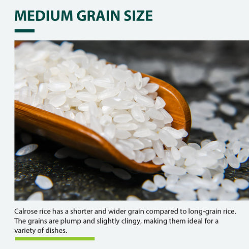 2 (32 Soeos Sushi Rice, Medium Grain, White Sticky Rice for Sushi Rolls and Japanese Food, Calrose Rice, Pound Ounce)