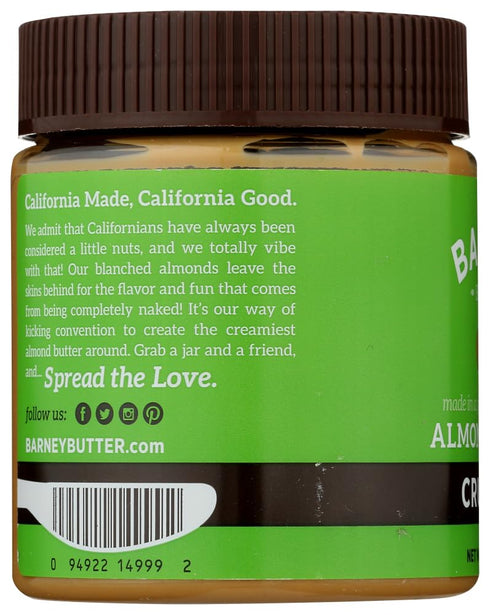 3 Count Barney Butter Bare Almond Butter, Crunchy