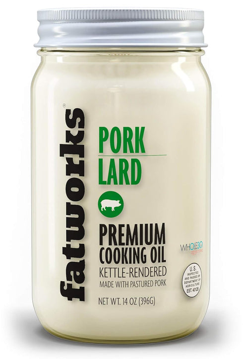 Fatworks Premium Pasture Raised Lard. The Original Non-Hydrogenated Pasture-Raised Lard crafted for Traditional,