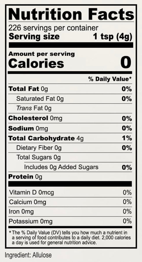 2 lb, Anthony's Allulose Sweetener, Batch Tested Gluten Free, Keto Friendly Sugar Alternative, Zero Net Carb, Low
