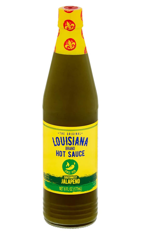 Louisiana Brand Hot Sauce Southwest Jalapeno 6 FL OZ Glass Bottle (Pack of 1)