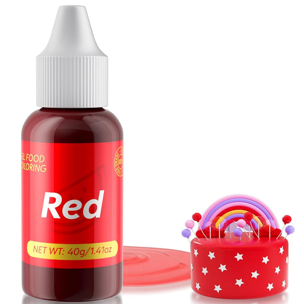 Gel Food Coloring for Cake Decorating - 40g Concentrated Assorted Edible Colors for Baking, Frosting, Royal Icing