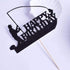 Sea Fishing Birthday Cake Topper, Fisherman Theme Party Supplies, Gone Fishing Decorations, Black Glitter Decor