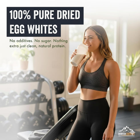 24g 100% 21.12oz(20 Egg White Protein Crystal Powder- Protein- Single Ingredient-Unflavored Pure Pasteurized Dried Egg