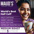Maud's Half Caffeine Instant Coffee, 24 ct, 100% Arabica Medium Roast, Instant Hot or Iced Coffee - Just Add Water