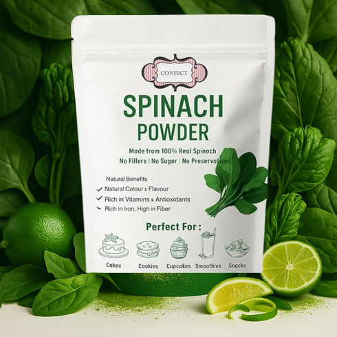 Confect Spinach Powder | Pure & Natural Vegetable Powder for Smoothies, Baking,