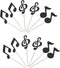 Honbay " 48PCS Glitter Music Notes Cupcake Toppers Musical Symbols Cake Toppers Fruit