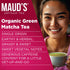 Maud's Organic Matcha Green Tea Pods, 24 ct, Recyclable Single Serve Tea Pods Compatible with Keurig K Cups