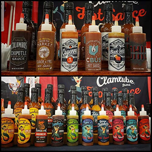 Clamlube (5oz, Flavor and Fire Foods, Black Garlic, Columbus Hot Sauce, Pepper Infused, Award Winning, North Market Hot