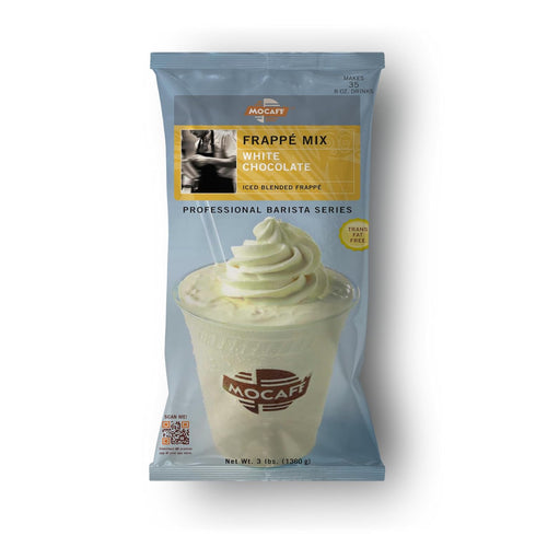3lb MOCAFE White Chocolate Frappe Mix, Instant Blended Ice Beverage Powder, Bulk Bag