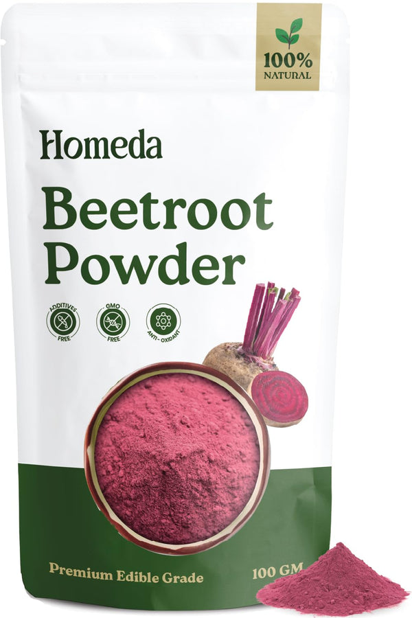 Homeda Beet Root Powder Organic | Pure Beetroot Juice (3.5 oz) Remolacha
