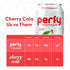 12-Pack PERFY Caffeine Free Cherry Cola Soda | Made With Real Juice Low Sugar Nootropic Drink with L-Theanine +
