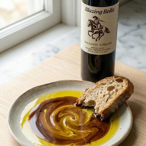 16.9 oz (500ml) Blazing Bella Barrel Aged Balsamic Vinegar of Modena, Italy Thick, Rich & Naturally Sweet Premium