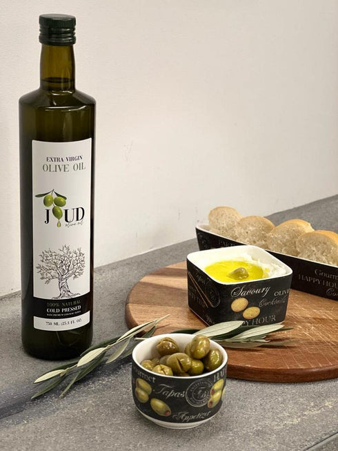 Joud Olive Oil 750 ML Joud, Extra Virgin Olive Oil, Premium Smooth, Single Origin, Lebanese, First Cold Press