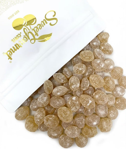 SweetGourmet Natural Sanded Ginger Drops, Old-Fashioned Hard Candy, Bold Spicy Flavor, Sugar-Coated,