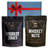Whiskey Nuts & Whiskey Jerky Gift Set Maple Bourbon Beef Jerky +