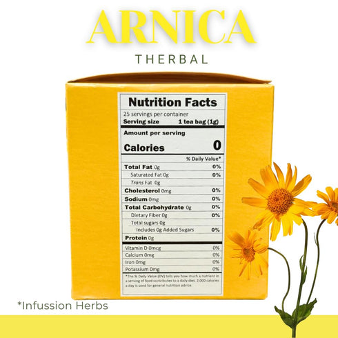 25 100% Therbal rnica Herbal Tea Tea Bags Natural Infusion Caffeine-Free Heterotheca Inuloides Aromatic Herbal Blend