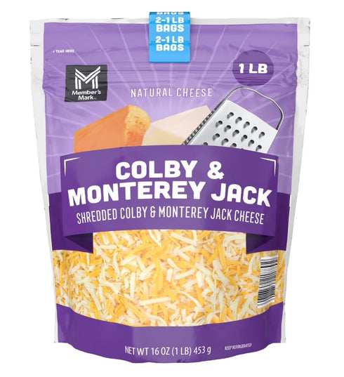 Generic Colby and Monterey Jack Shredded Cheese 16 oz., 2 pk.
