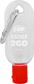By The Cup Sauce 2 Go Keychains, 1.69 Fluid Ounce and 1 Fluid Ounce Empty Mini Sauce Bottles (Sauce Not Included)