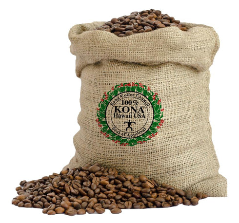 Keokea Coffee Co. 100% 1lb (16oz) Packaged Hawaiian Kona Coffee - Whole Bean - Dark/Medium Roast - - Private Reserve