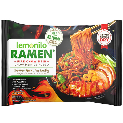 Lemonilo Ramen - Fire Chow Mein - Healthy Instant Ramen - Made