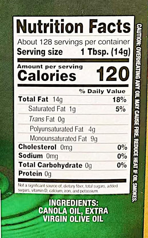 Generic 64 oz, 1.89 Canola & Olive Oil Blend, L