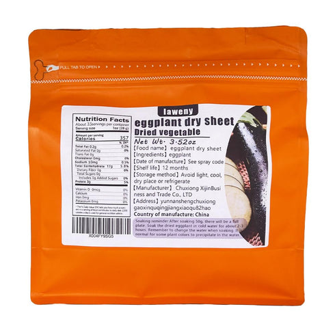 laweny 100g Dried eggplant slices Sun-dried eggplant slices Dehydrated dried vegetables