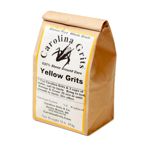 1 Pack (1 Carolina Grits Company Traditionally Stone Ground Yellow Grits, non-GMO, Whole Grain and Gluten Free (Yellow