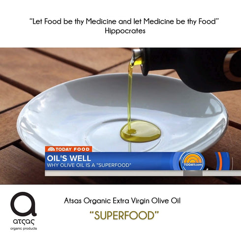 Atsas Organic Products 2023 -100ml Atsas Extra Virgin Organic Olive Oil - Rich in Polyphenols - Cyprus Cold Pressed