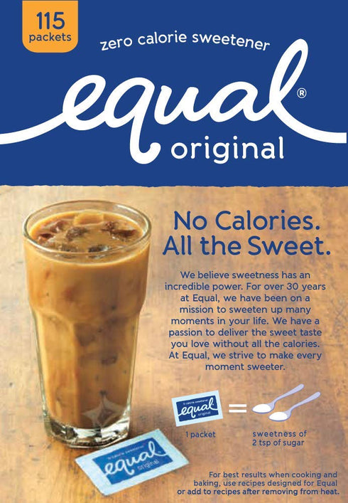 Equal Sugar Substitute Packets, 4.1 oz, 115 ct