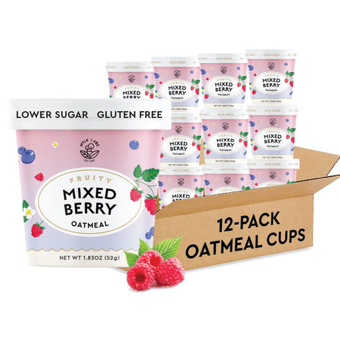 Mylk Labs Mixed Berry Protein Oatmeal Cups, Whole Grain, Low Sugar, High